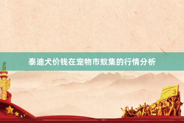 泰迪犬价钱在宠物市蚁集的行情分析